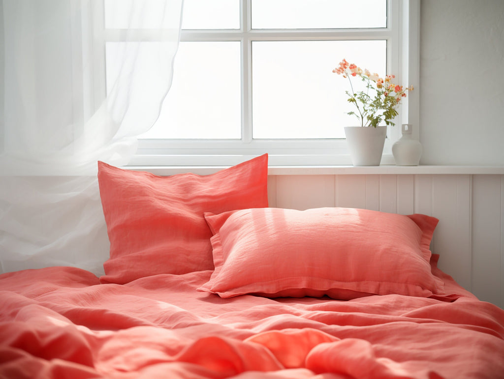 Housse de coussin corail Oxford