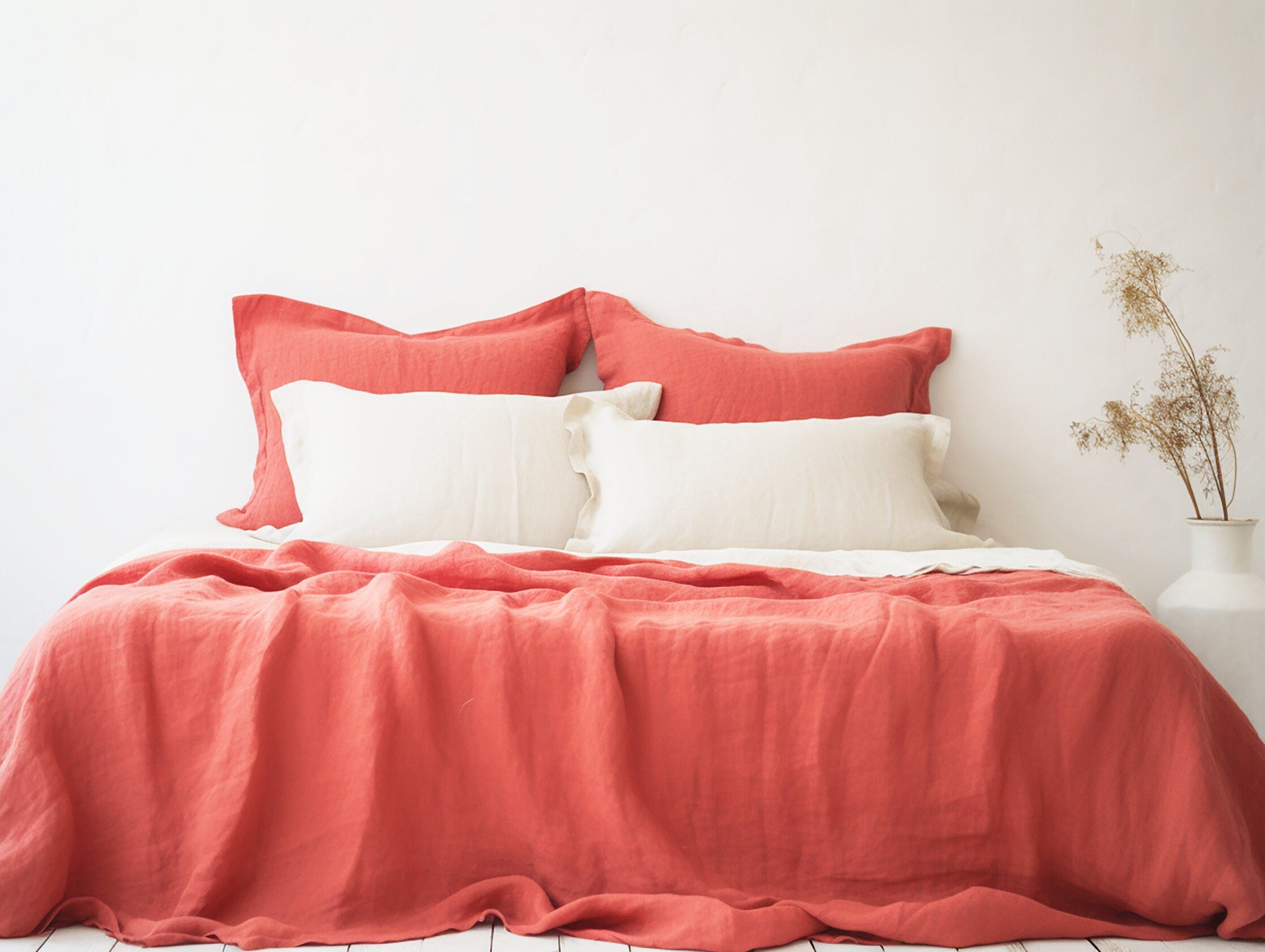 Housse de coussin corail Oxford