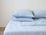 Sky blue Oxford sham pillow cover