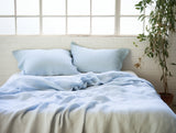 Sky blue Oxford sham pillow cover