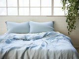 Sky blue Oxford sham pillow cover