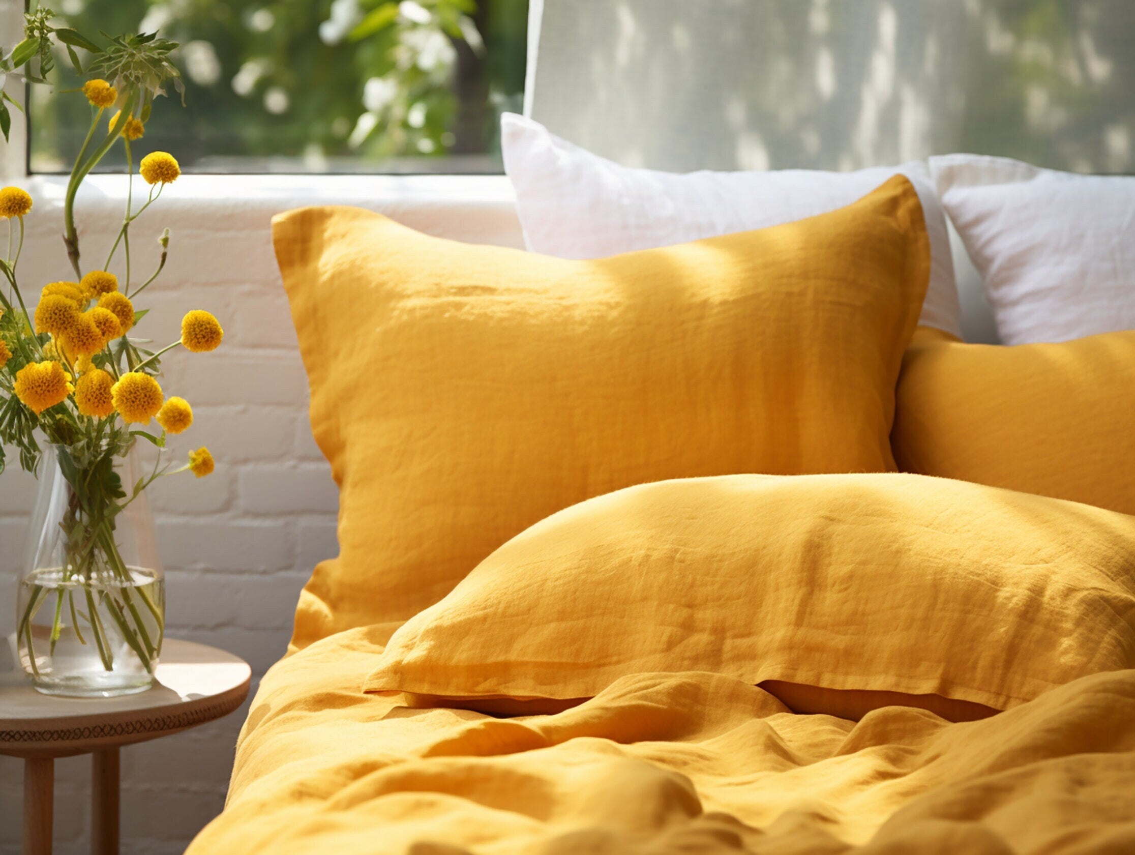 Turmeric Oxford sham pillow cover