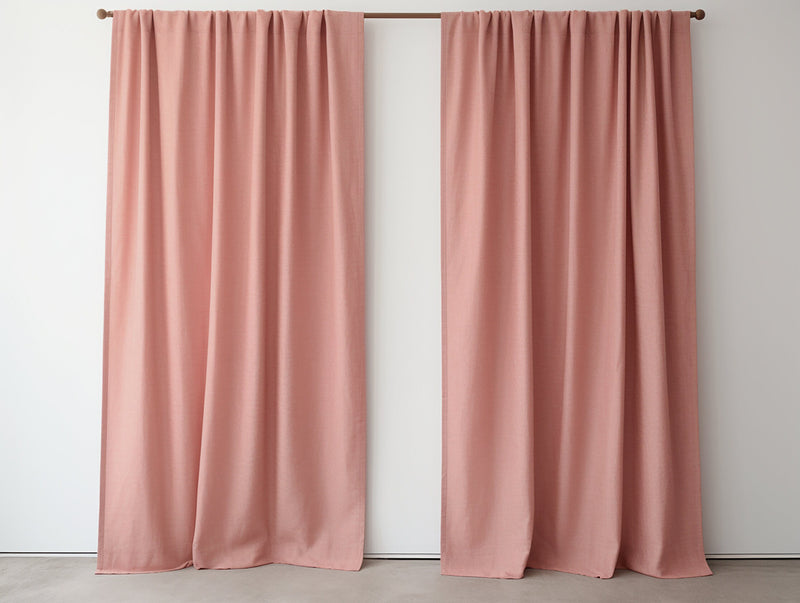 Peach melange curtains