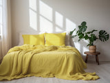 Lemon yellow heavy weight coverlet