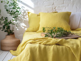 Lemon yellow heavy weight coverlet