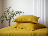Mustard Oxford sham pillow cover