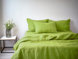 Chartreuse green Oxford sham pillow cover