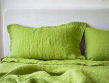 Chartreuse green Oxford sham pillow cover
