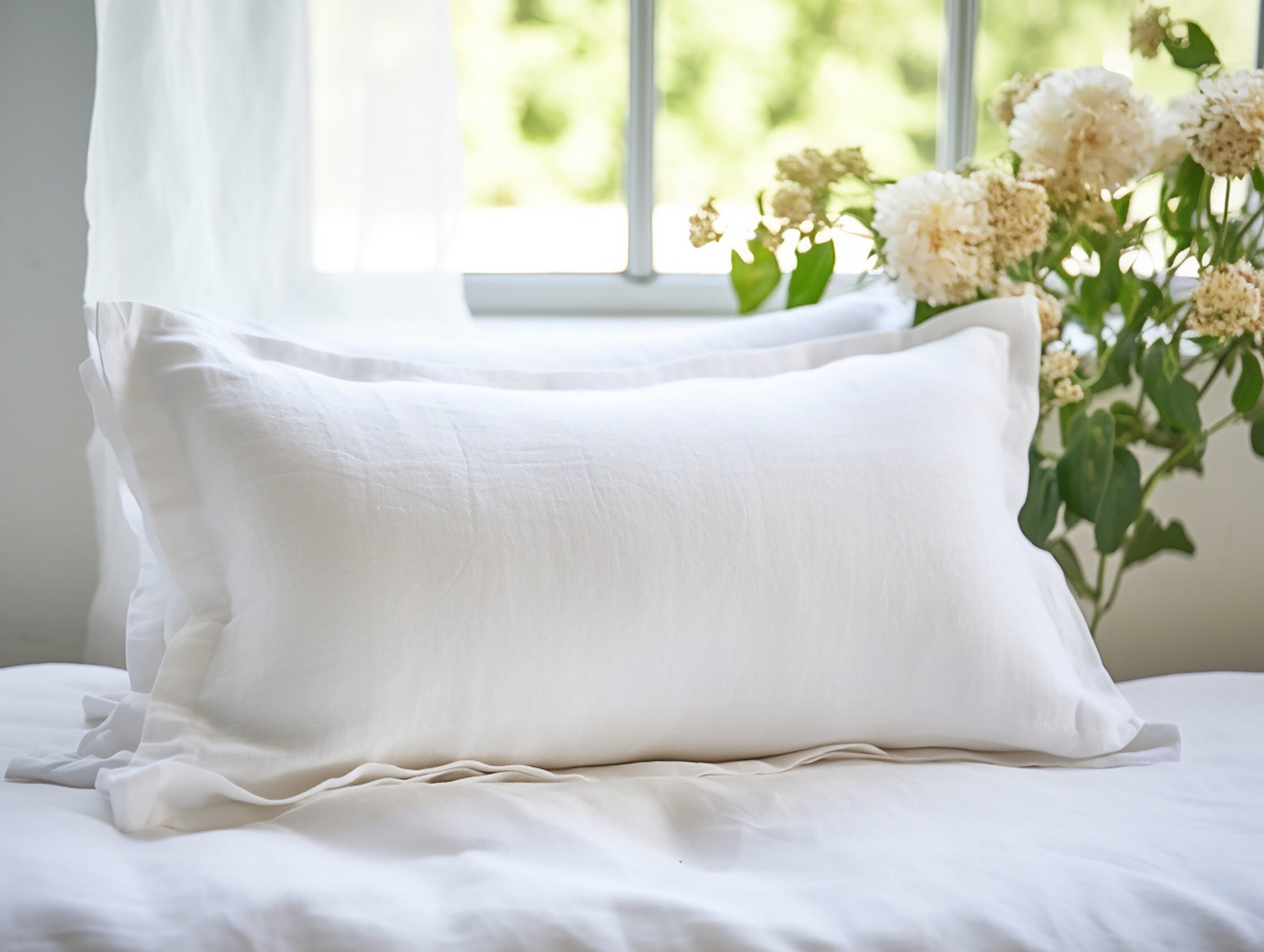 Housse de coussin Oxford blanche