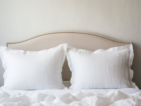 White Oxford sham pillow cover