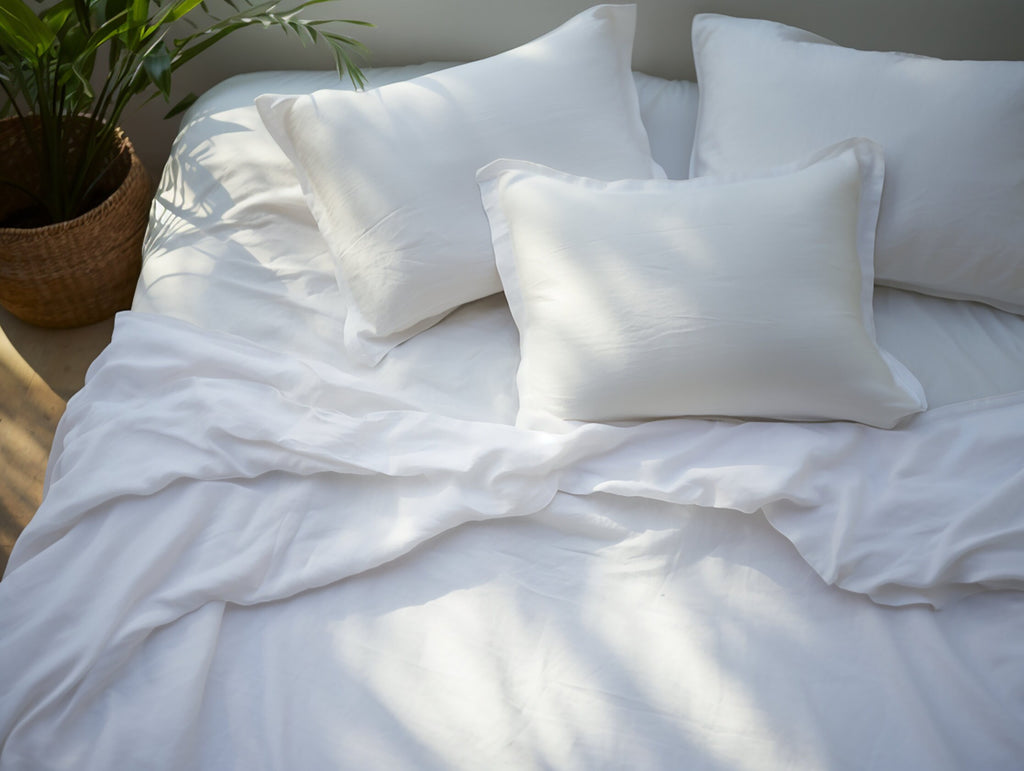 Housse de coussin Oxford blanche