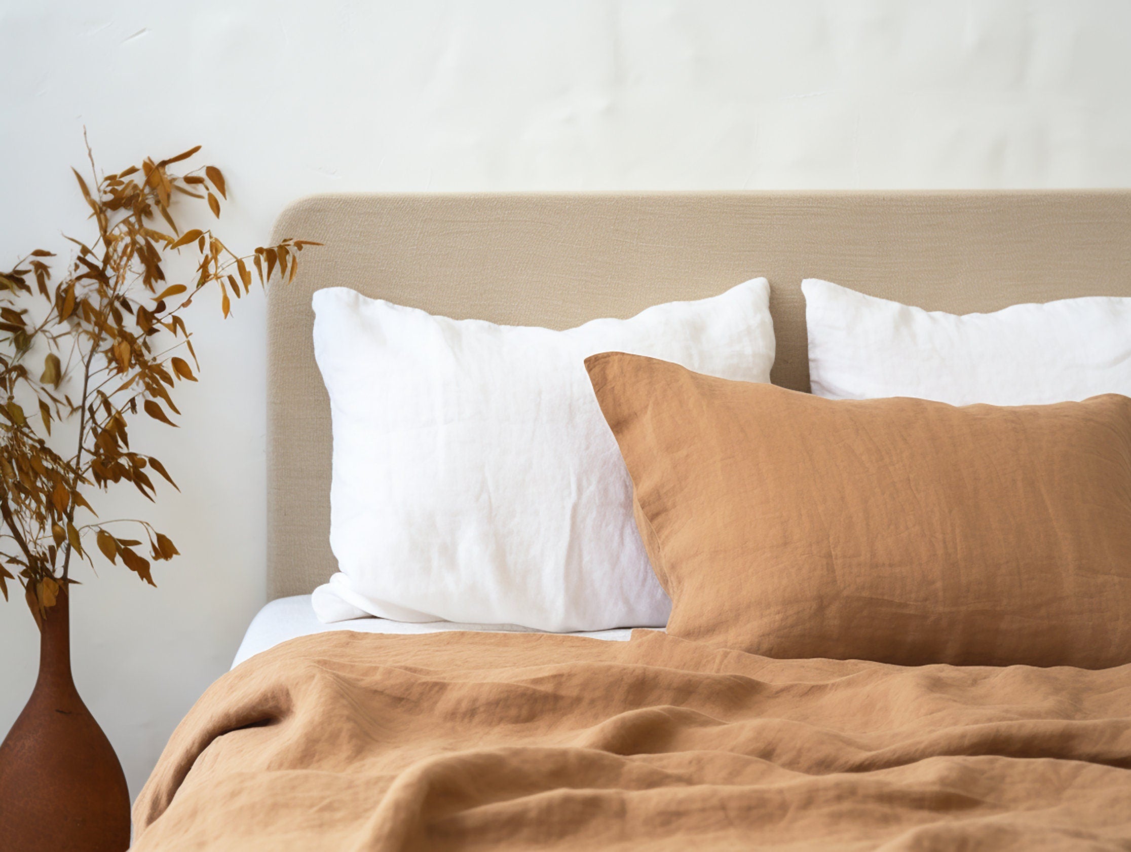 Clay Oxford sham pillow cover