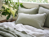 Gray sage Oxford sham pillow cover