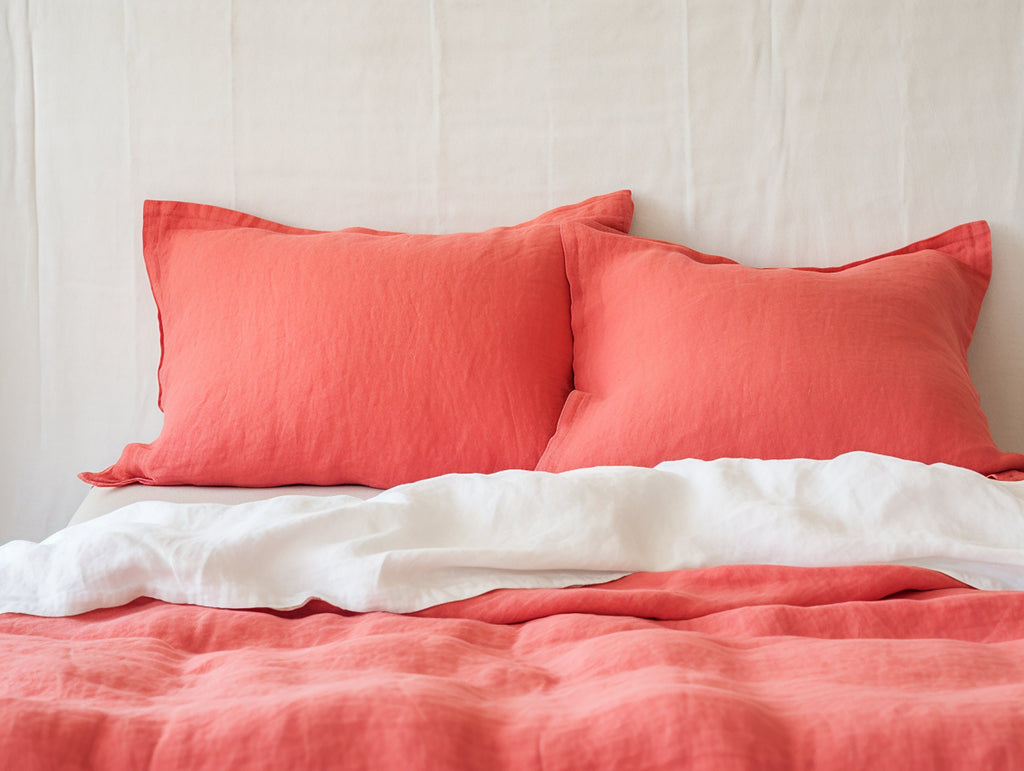 Housse de coussin corail Oxford