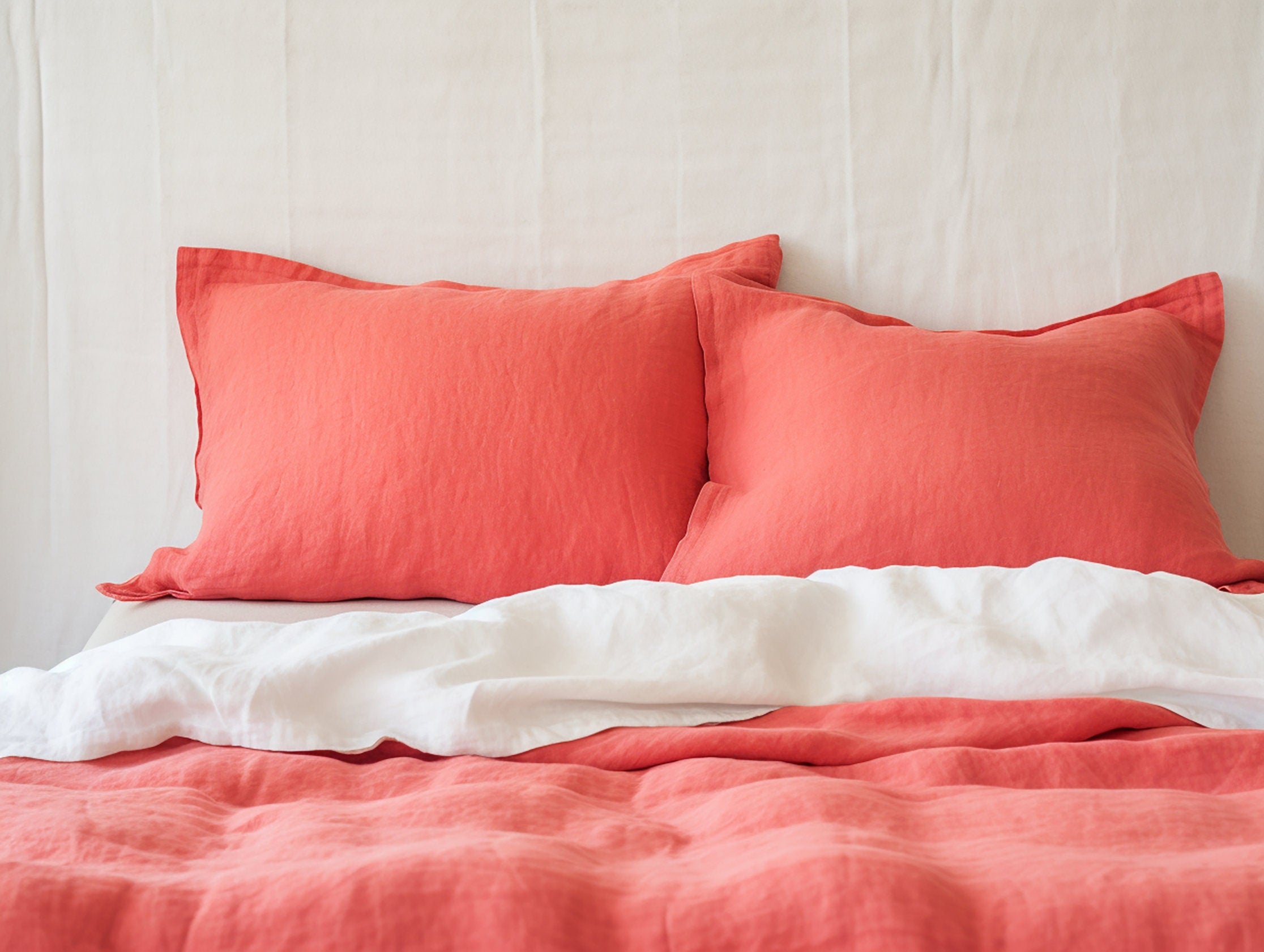 Housse de coussin corail Oxford