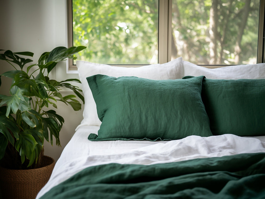Housse de coussin Oxford vert forêt
