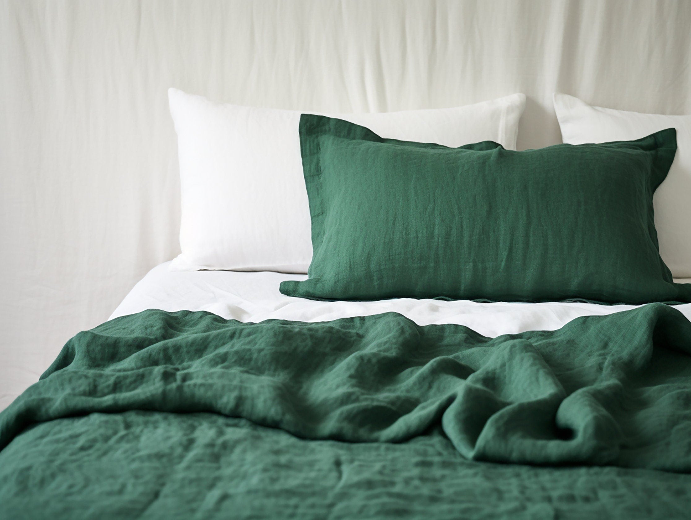 Housse de coussin Oxford vert forêt