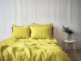 Chartreuse yellow Oxford sham pillow cover