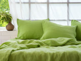 Chartreuse green Oxford sham pillow cover