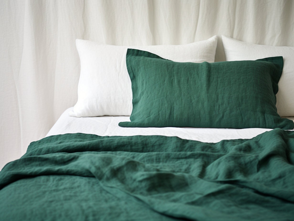 Housse de coussin Oxford vert forêt