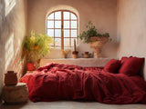 Maroon pillowcase