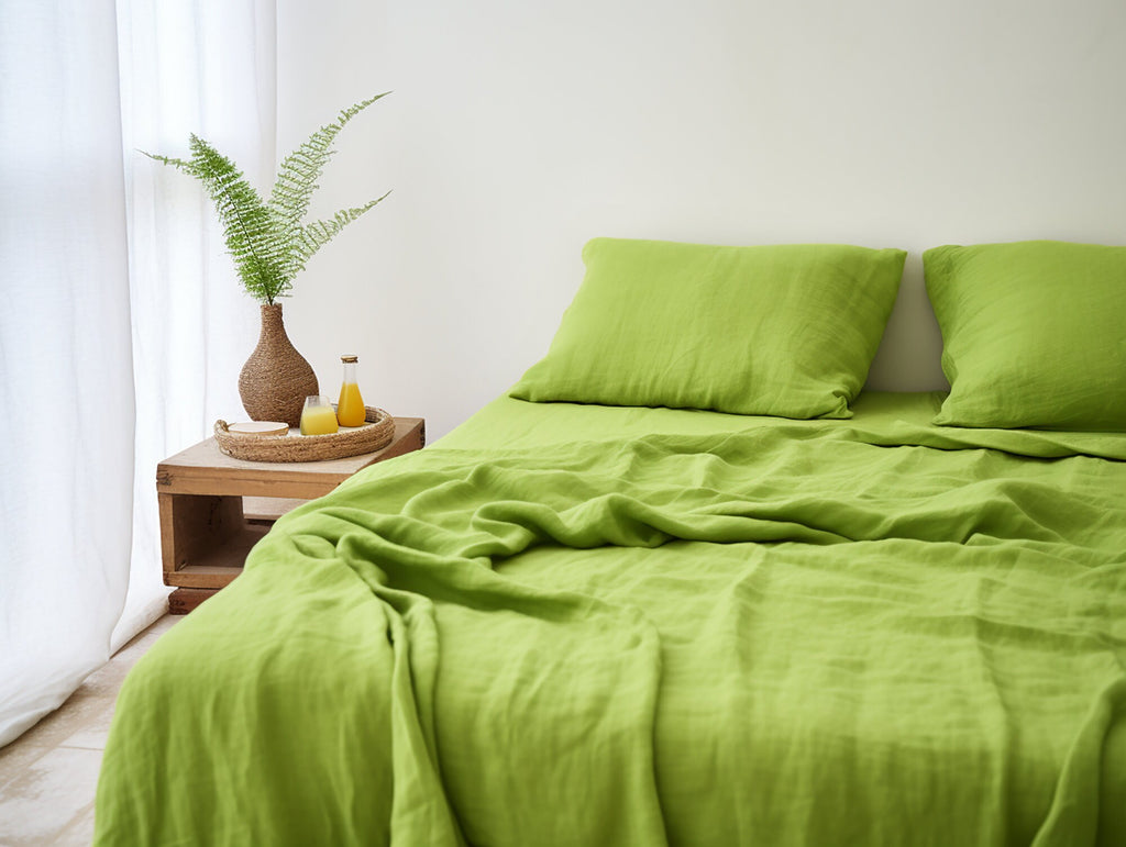 Drap plat vert chartreuse