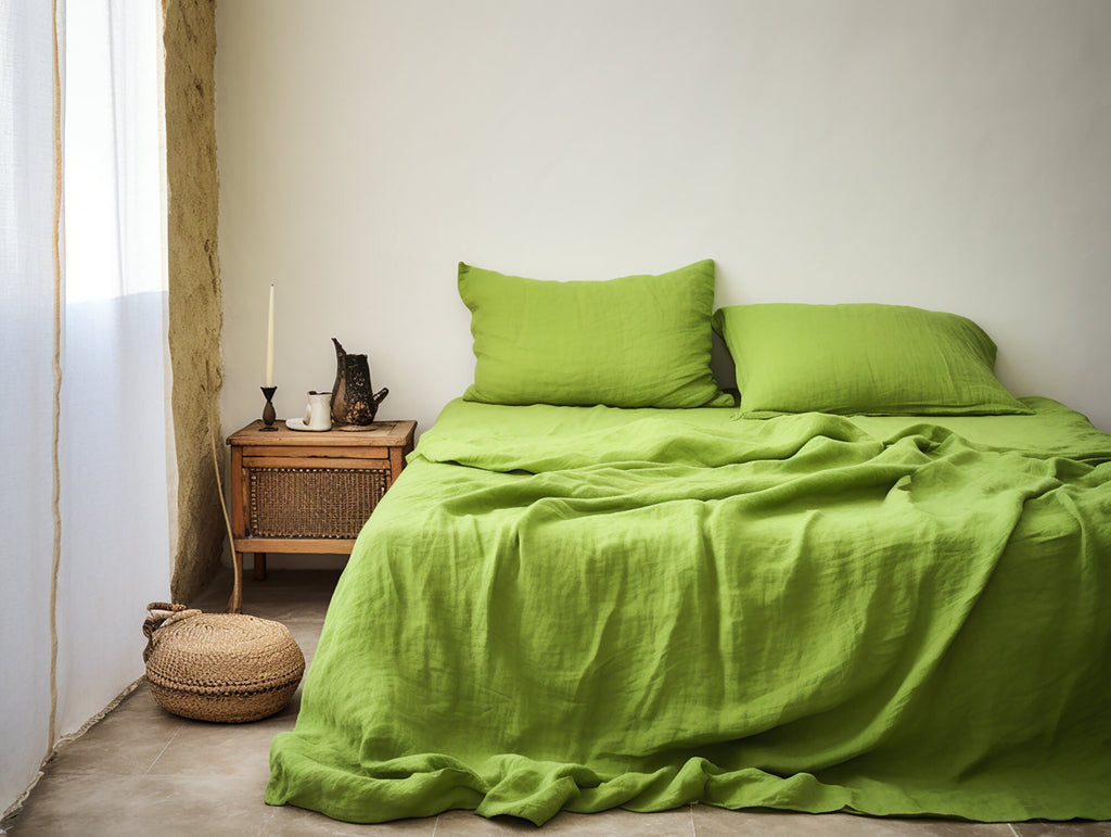 Drap plat vert chartreuse