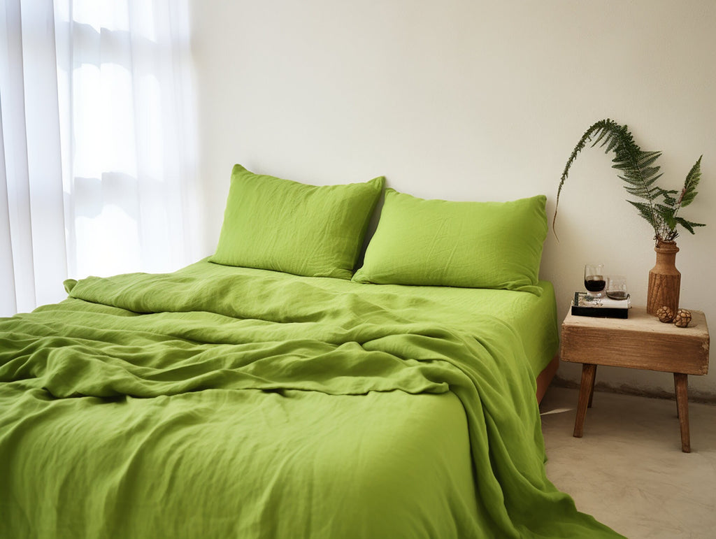 Drap plat vert chartreuse