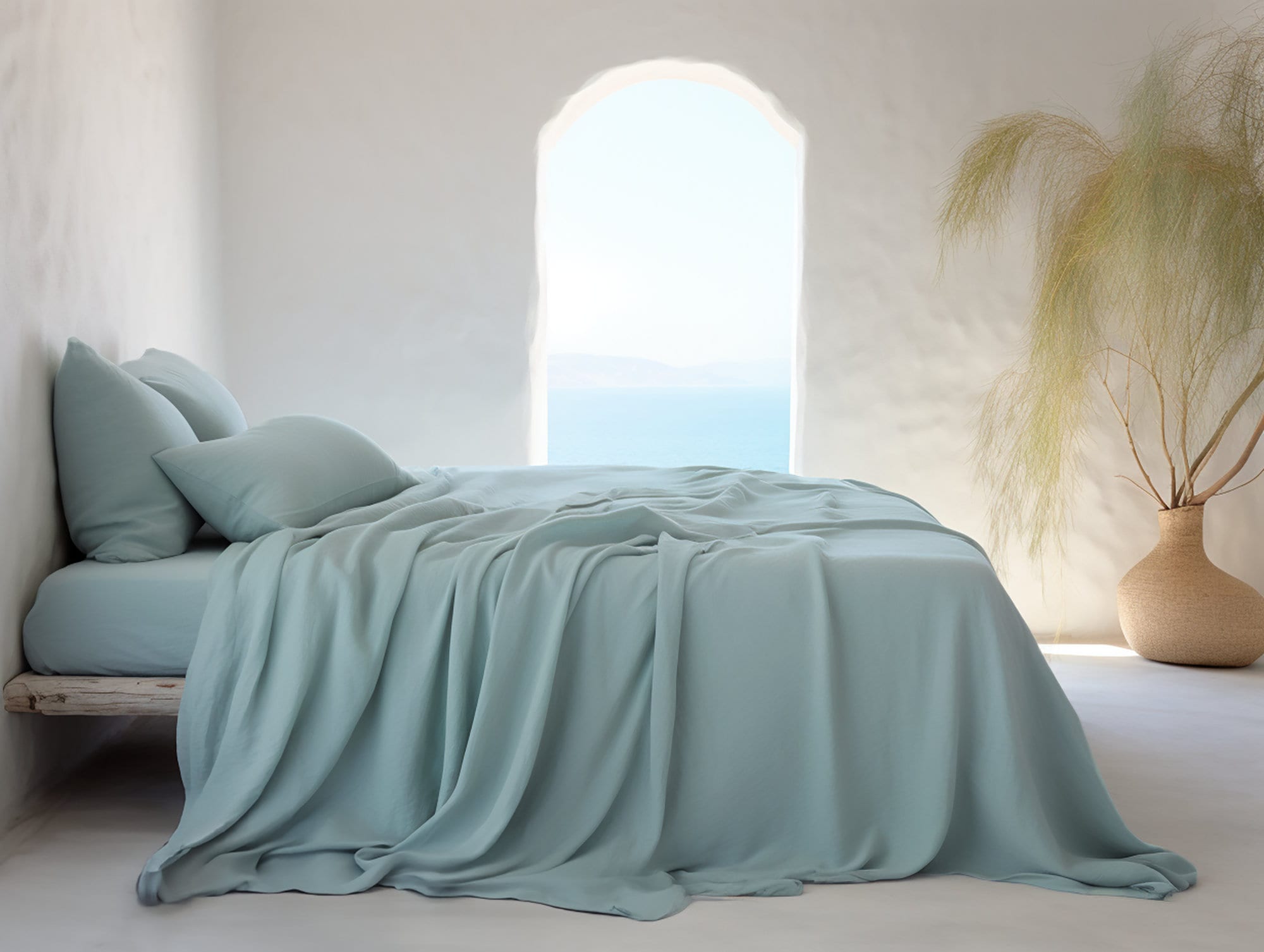 Drap plat en verre de mer