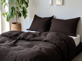 Brown linen pillowcase