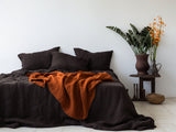 Brown linen flat sheet