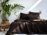 Brown linen flat sheet