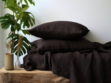 Brown linen flat sheet