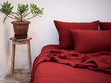 Maroon pillowcase