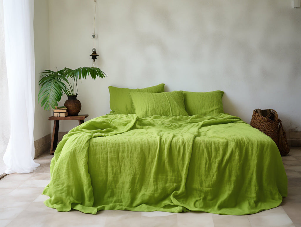 Drap plat vert chartreuse