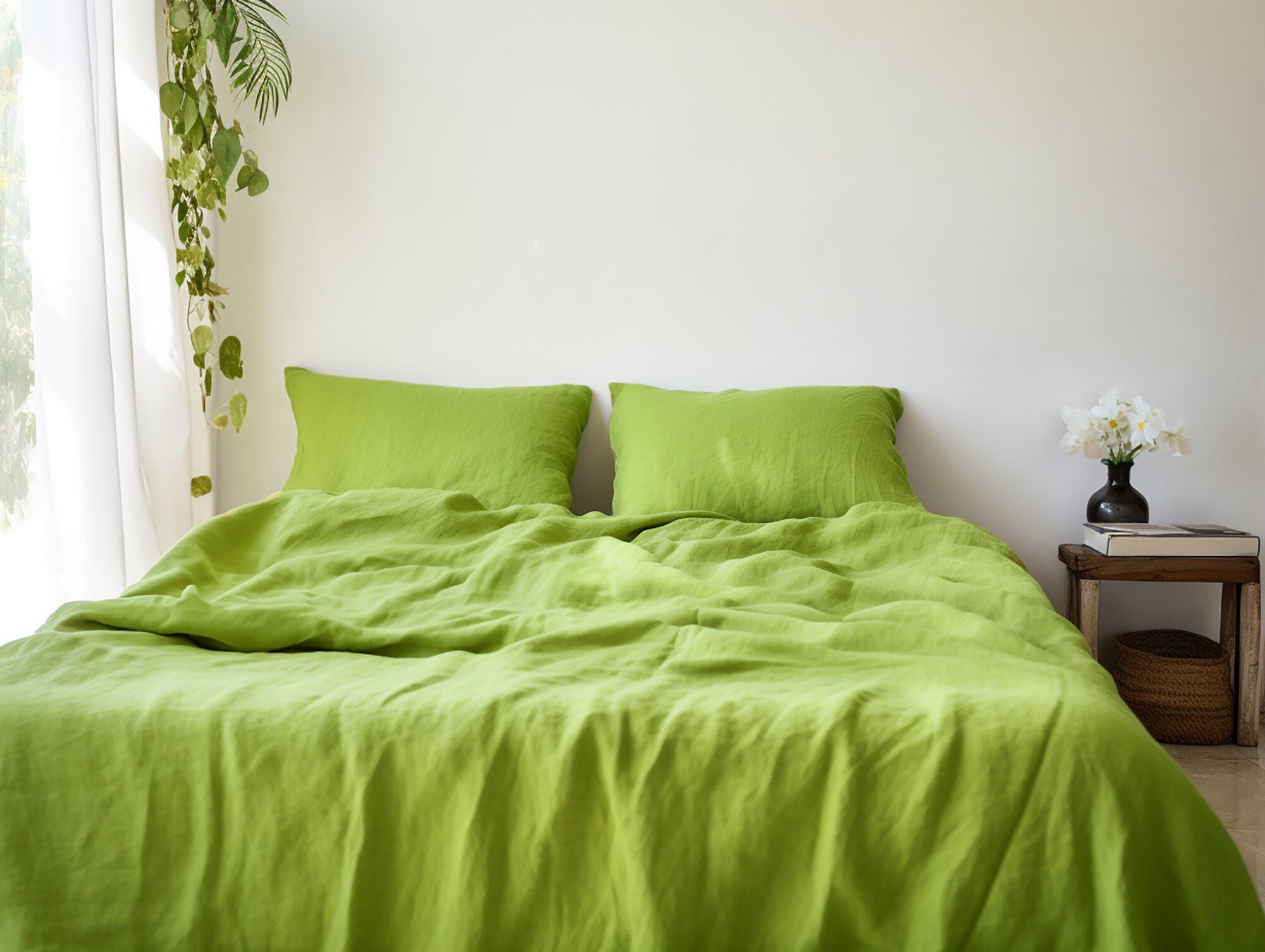 Drap plat vert chartreuse