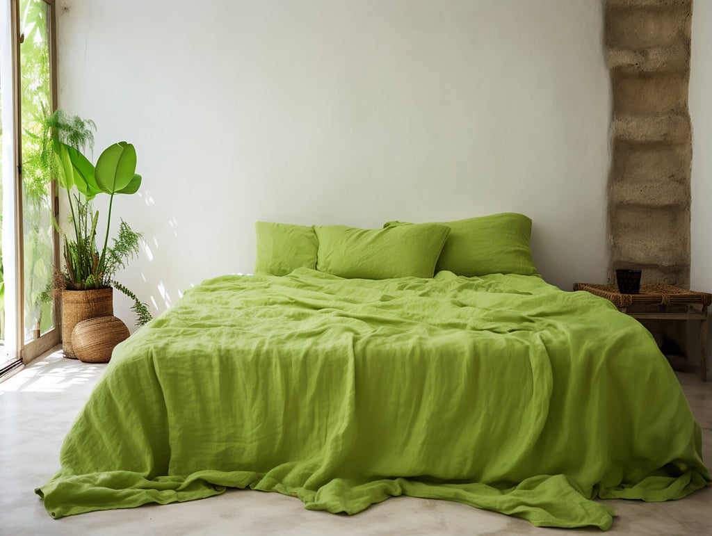 Drap plat vert chartreuse