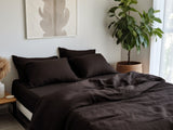 Brown linen pillowcase