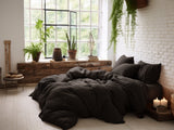 Brown linen pillowcase