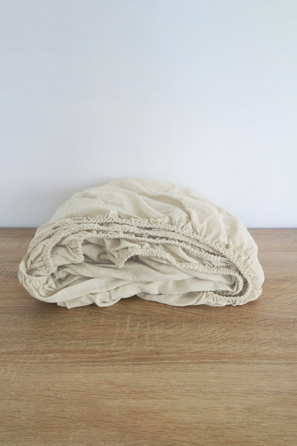 Ivory fitted sheet