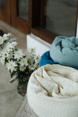 Ivory waffle towel