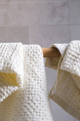 Ivory waffle towel