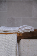 Ivory waffle towel