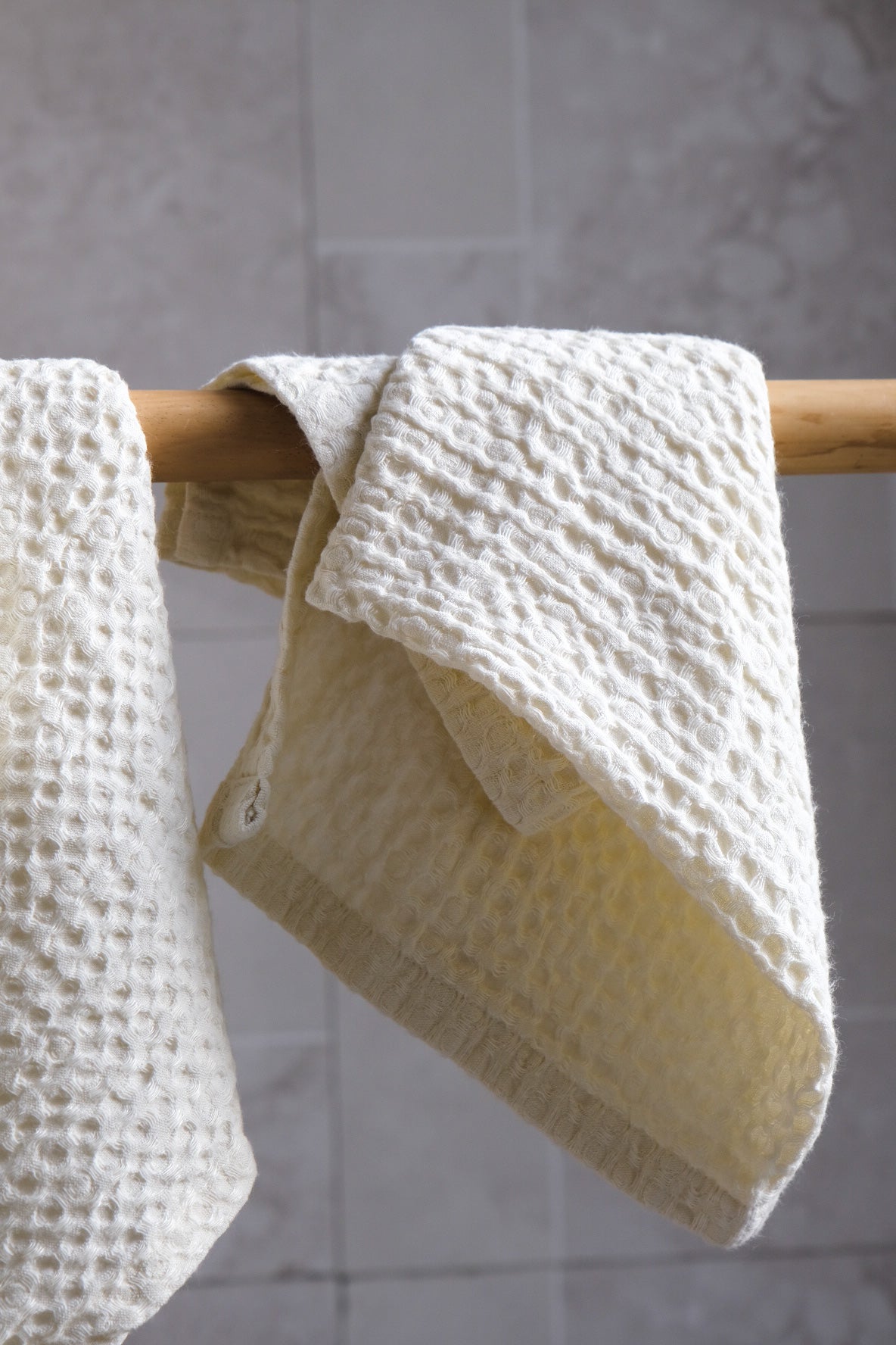 Serviette gaufrée ivoire