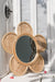 Large round rattan sunflower mirror