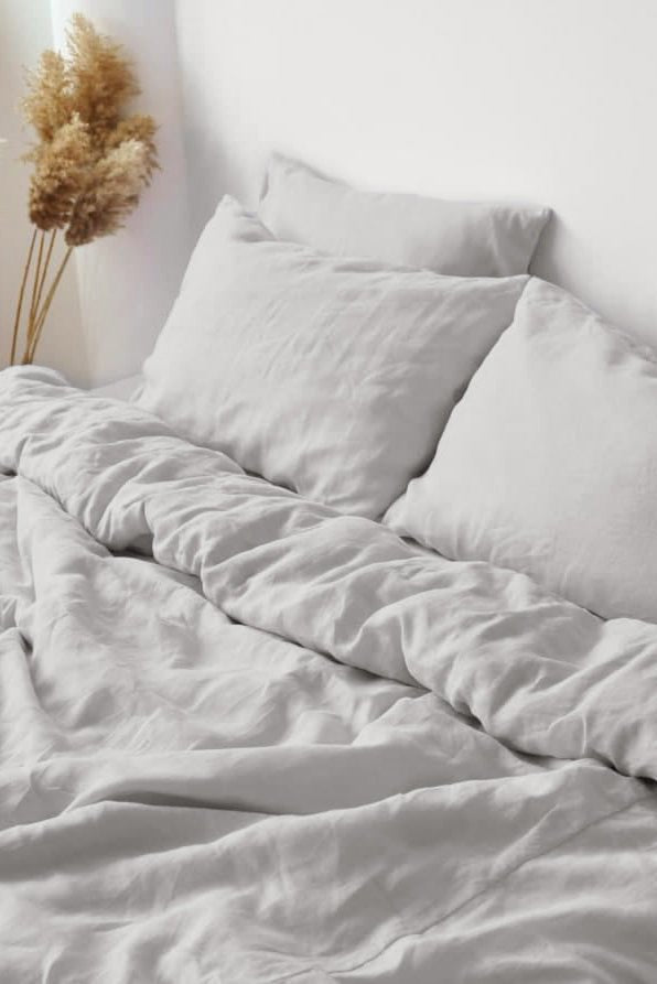 Light gray duvet cover