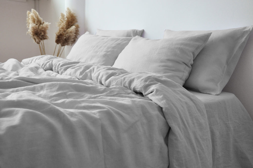 Light gray duvet cover