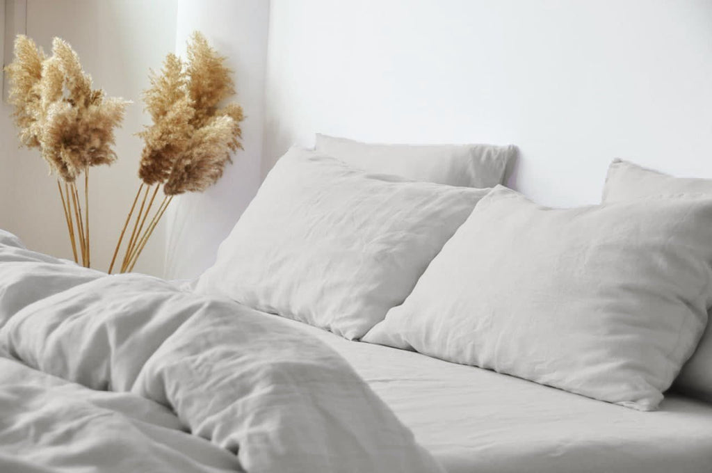 Light gray duvet cover