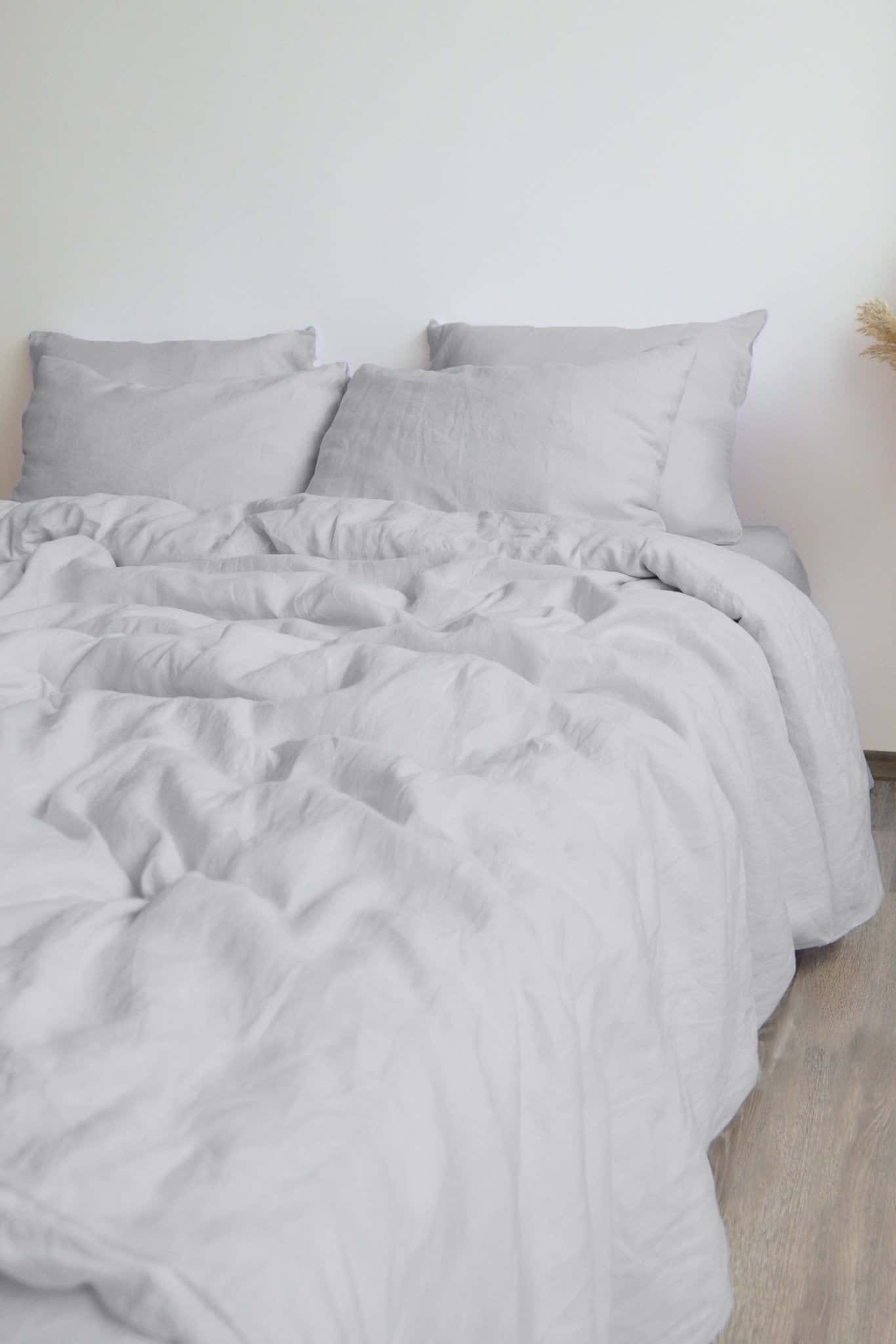 Light gray duvet cover