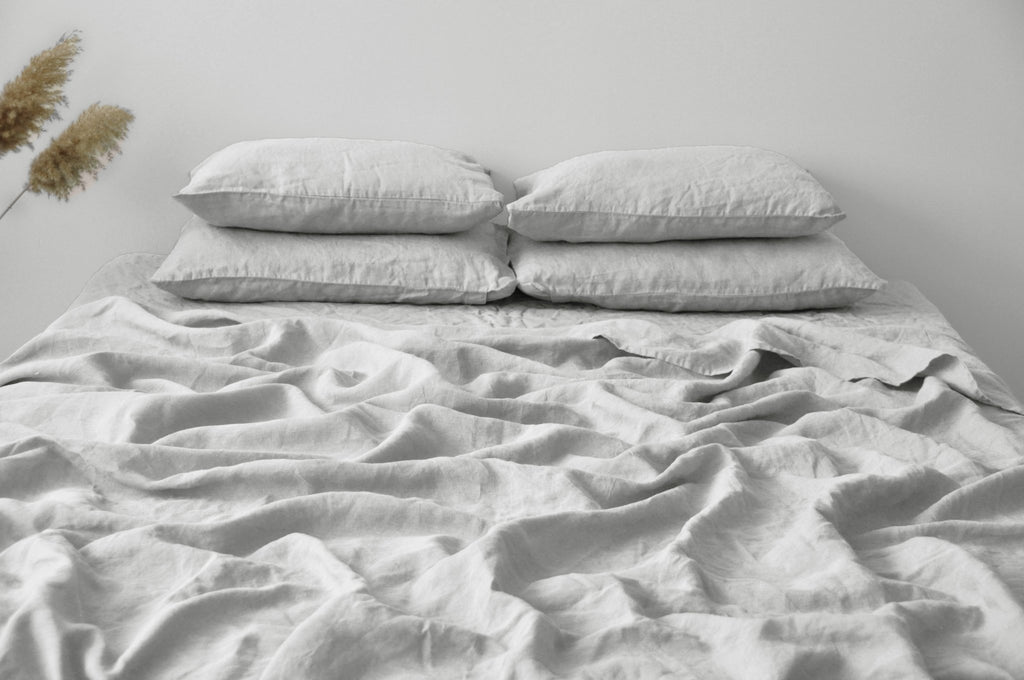 Drap-housse gris clair
